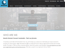 Tablet Screenshot of edgeinternational.org